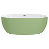 Wincenzo Curved Freestanding Bath – 1700 x 850mm, Matt Pale Green