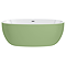 Wincenzo Curved Freestanding Bath – 1700 x 850mm, Matt Pale Green