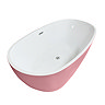 Wincenzo Curved Freestanding Bath – 1700 x 850mm, Matt Pink