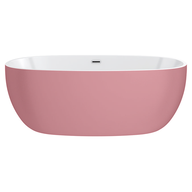 Wincenzo Curved Freestanding Bath – 1700 x 850mm, Matt Pink