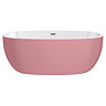 Wincenzo Curved Freestanding Bath – 1700 x 850mm, Matt Pink
