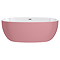 Wincenzo Curved Freestanding Bath – 1700 x 850mm, Matt Pink