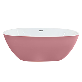 Wincenzo Curved Freestanding Bath – 1700 x 850mm, Matt Pink