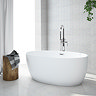 Wincenzo Small Curved Freestanding Bath – 1400 x 810mm Gloss White