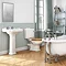 Winchester Close Coupled Traditional Toilet with Beech Toilet Seat Standard Large Image