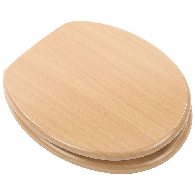 Winchester Close Coupled Traditional Toilet with Beech Toilet Seat  Standard Large Image