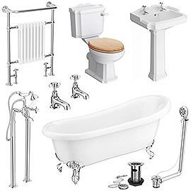 Winchester Traditional Complete Roll Top Bathroom Package (1710mm) Medium Image