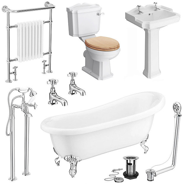 Winchester Traditional Complete Roll Top Bathroom Package (1710mm) Large Image
