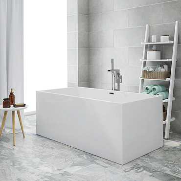 Windsor Kubic 1500 x 750mm Small Double Ended Free Standing Bath  Profile Large Image