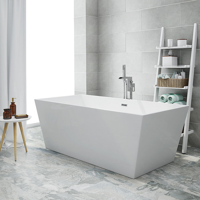 Kubic 1700 x 800mm Double Ended Free Standing Bath Large Image