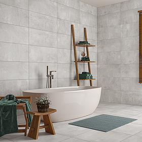 Winslow White Stone Effect Wall Tiles - 360 x 800mm