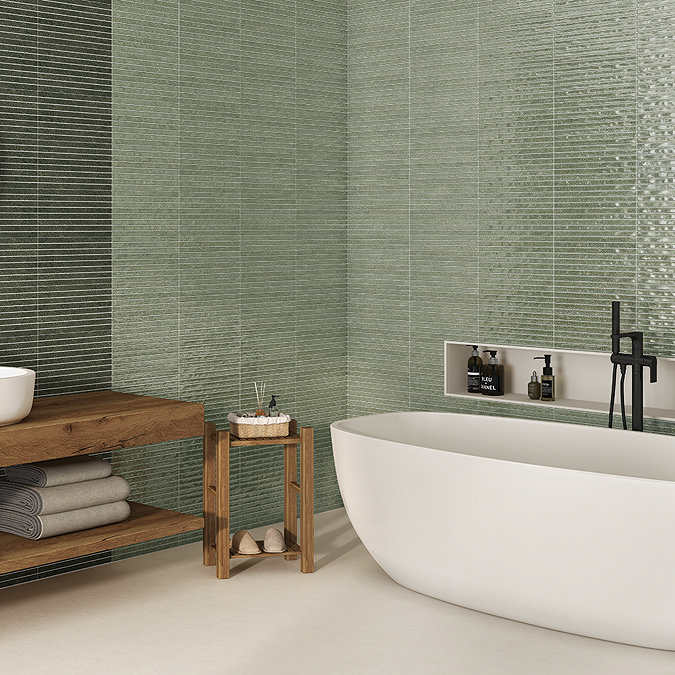 Winston Matchstick Sage Wall Tiles - 150 x 300mm