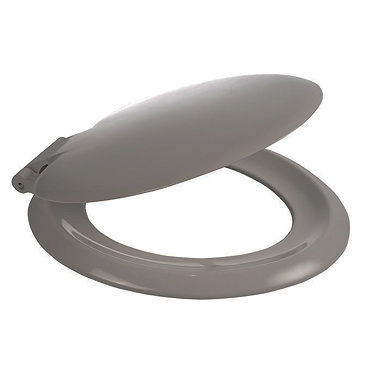 Wiquin Celmac Heavy Duty Double Flap Toilet Seat - Grey  Profile Large Image