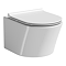 Wirquin Initio 1m Wall Hung WC Frame Inc. Chrome Plate + Toilet with Slim Soft Close Seat