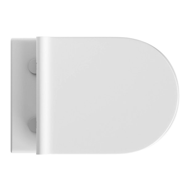 Wirquin Initio 1m Wall Hung WC Frame Inc. Chrome Plate + Toilet with Slim Soft Close Seat