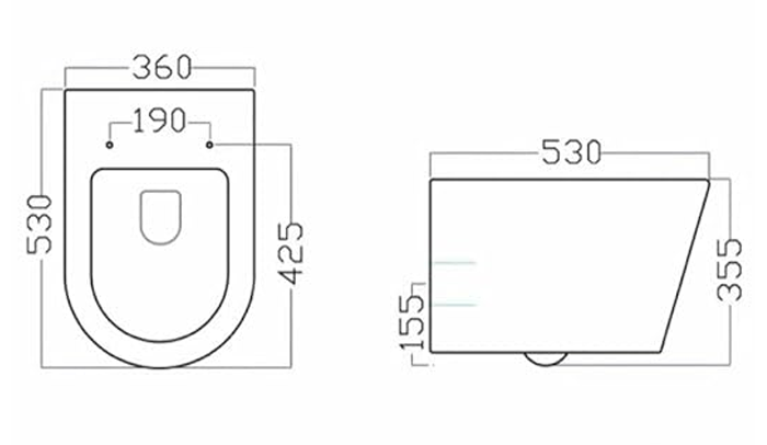 Wirquin Initio 1m Wall Hung WC Frame Inc. Chrome Plate + Toilet with Slim Soft Close Seat
