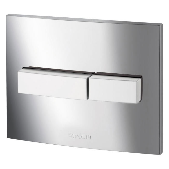 Wirquin Line Dual Flush Plate - Shiny Chrome Large Image