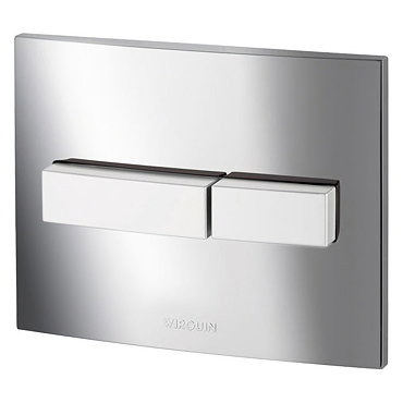 Wirquin Line Dual Flush Plate - Shiny Chrome  Profile Large Image