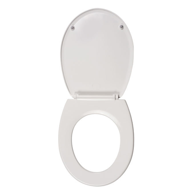 Wirquin Melody Lock+ Toilet Seat with Stainless Steel Hinges  In Bathroom Large Image