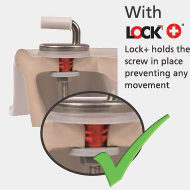 Wirquin VIP Lock+ Toilet Seat with Soft Close Metal Hinges Profile Large Image