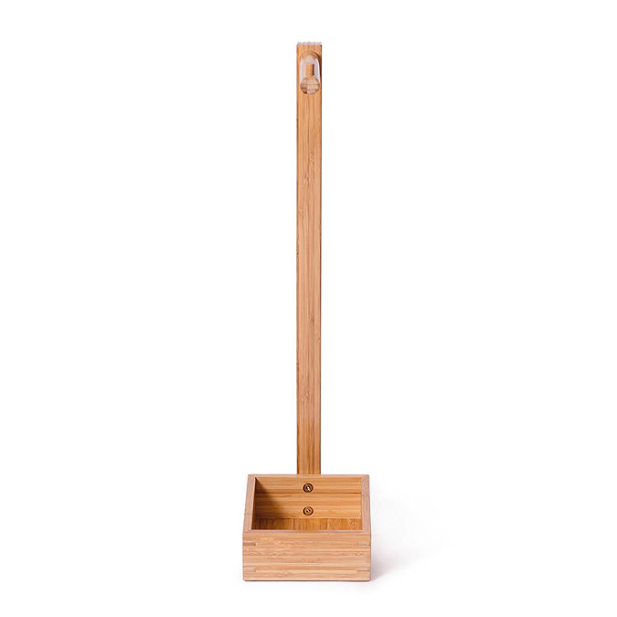 Wooden Freestanding Toilet Roll Holder Bamboo  Standard Large Image