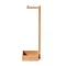 Wooden Freestanding Toilet Roll Holder Bamboo  additional Large Image
