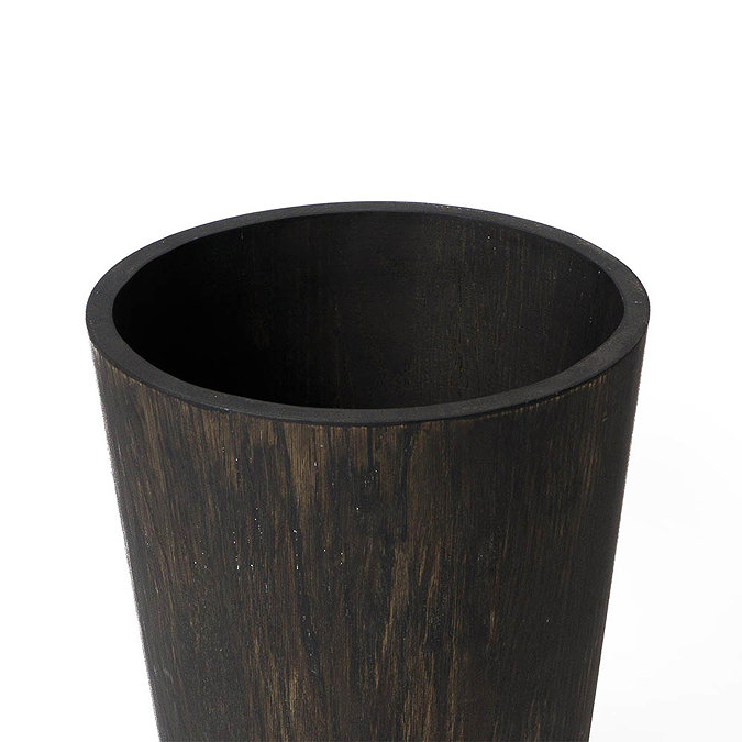 Wooden Round Bin Dark Oak  Feature Large Image