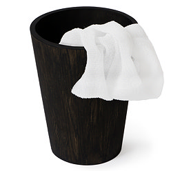 Wooden Round Bin Dark Oak