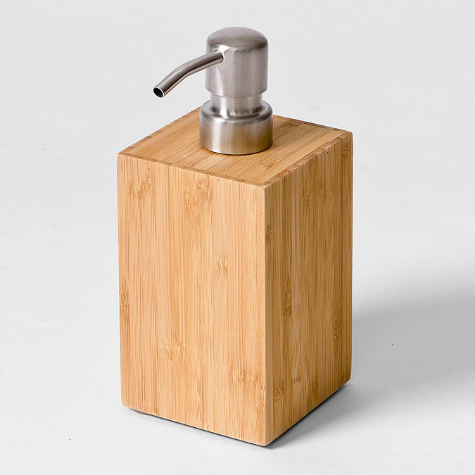 Wooden Soap Dispenser Bamboo Large Image