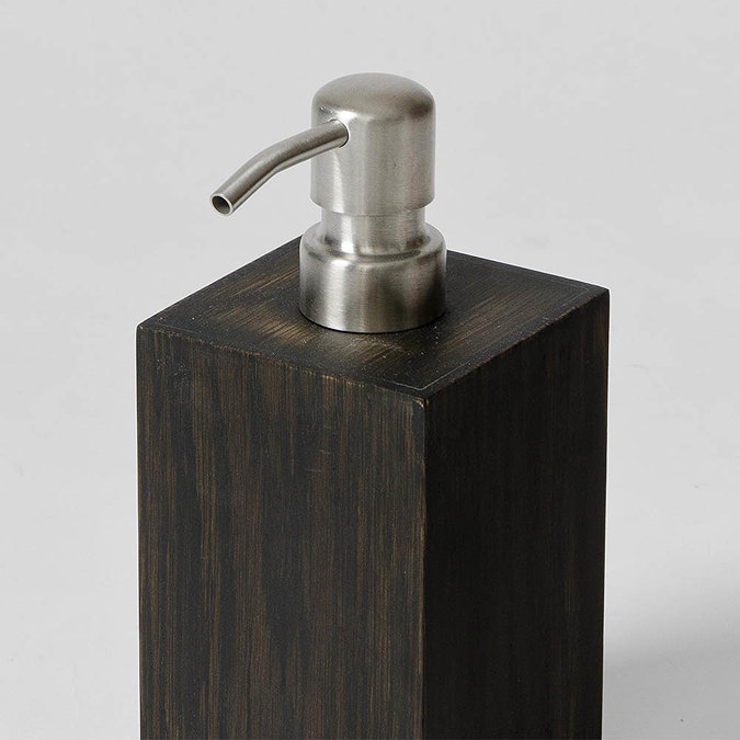 Wooden Soap Dispenser Dark Oak  Feature Large Image