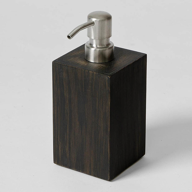 Wooden Soap Dispenser Dark Oak Large Image