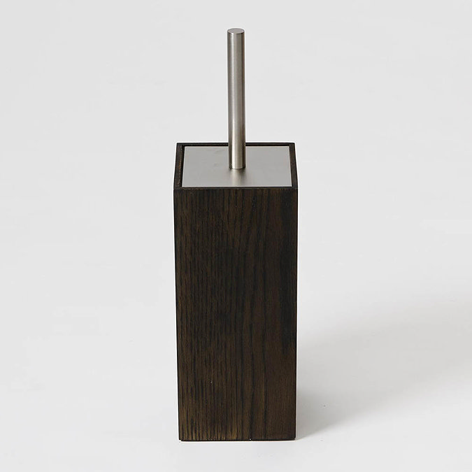 Wooden Toilet Brush & Holder Dark Oak  Profile Large Image