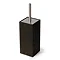 Wooden Toilet Brush & Holder Dark Oak Large Image