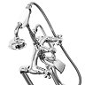 Wordsworth Traditional Chrome Freestanding Bath Shower Mixer Tap with Lion Paw Plinth Standard Large Image