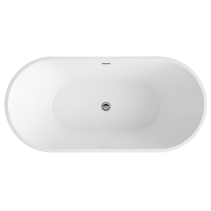Wycombe 1595 Double Ended Bath with Chrome Feet Profile Large Image