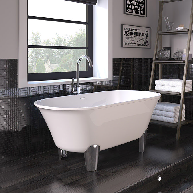 Wycombe 1595 Double Ended Bath with Chrome Feet Large Image