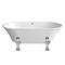 Wycombe 1595 Double Ended Bath with Chrome Lion Feet Large Image