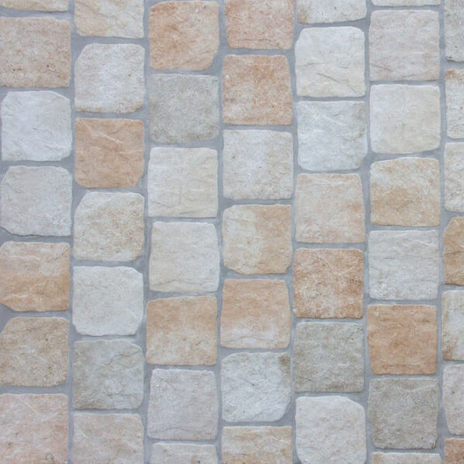 Wyndhurst Beige Cobble Stone Effect Anti-slip Wall and Floor Tiles 150 x 150mm
