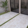 Wyndhurst White Cobble Stone Effect Anti-slip Tiles 150 x 150mm