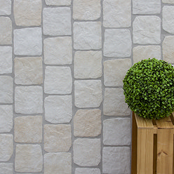 Wyndhurst White Cobble Stone Effect Anti-slip Tiles 150 x 150mm