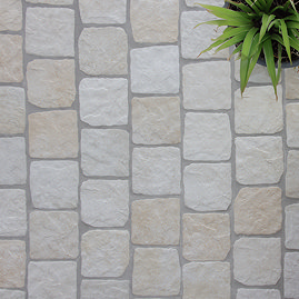 Wyndhurst White Cobble Stone Effect Anti-slip Wall and Floor Tiles 150 x 150mm