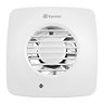 Xpelair DX100HTS Simply Silent 4" Square Bathroom Extractor Fan with Humidistat, Timer & Wall Kit - 