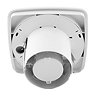 Xpelair DX100HTS Simply Silent 4" Square Bathroom Extractor Fan with Humidistat, Timer & Wall Kit - 