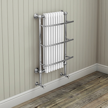 Yale Traditional Wall Hung Towel Rail Radiator (630 x 1000mm)  Feature Large Image