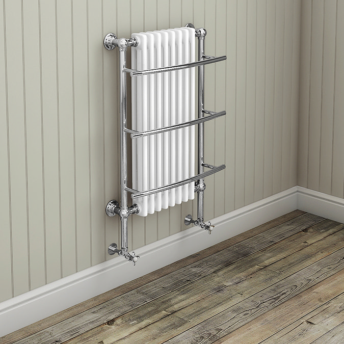 Yale Traditional Wall Hung Towel Rail Radiator (Inc. Valves + Electric Heating Kit)  Profile Large I