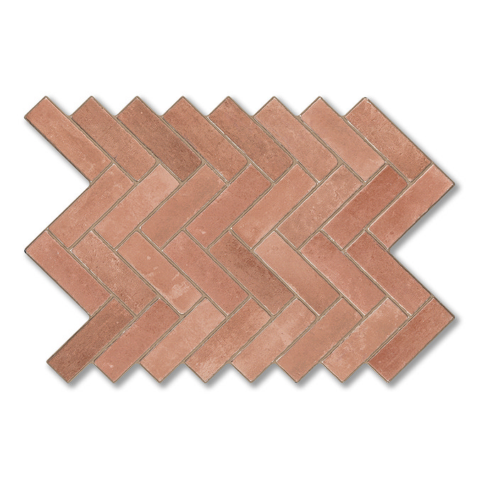 Yateley Light Brown Herringbone Brick Effect Wall & Floor Tiles - 400 x 600mm