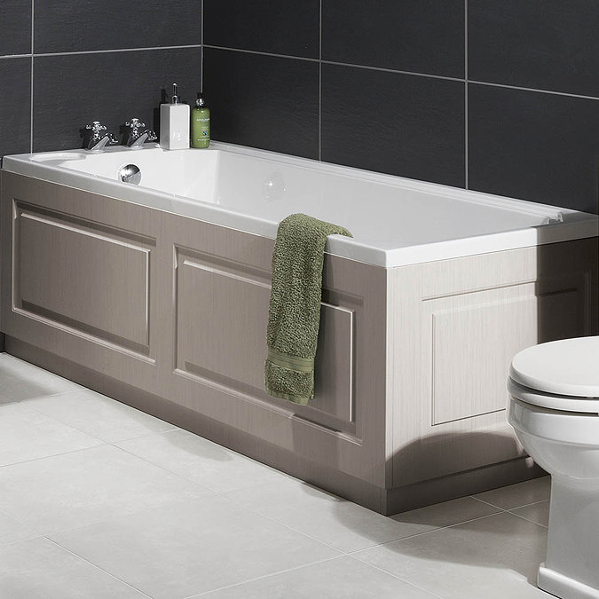 York 750mm Grey Traditional End Bath Panel & Plinth Profile Large Image