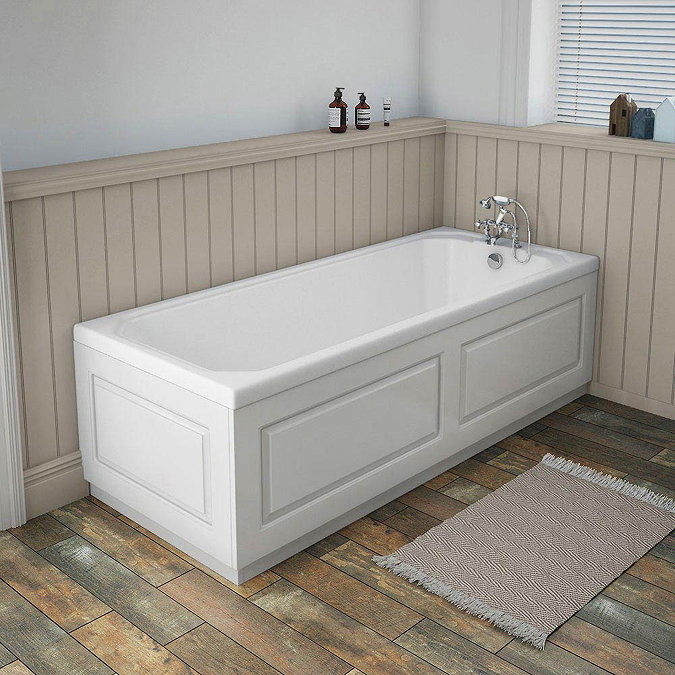 York 750mm White Ash Traditional End Bath Panel & Plinth  Profile Large Image