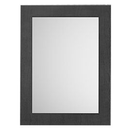 York 800 x 600mm Traditional Dark Grey Mirror Medium Image