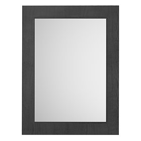 York 800 x 600mm Traditional Dark Grey Mirror Large Image